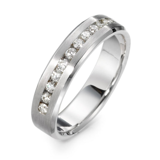 Memory ring 750/18K hvidguld Diamant 0.25 ct, 12 Sten , w-si