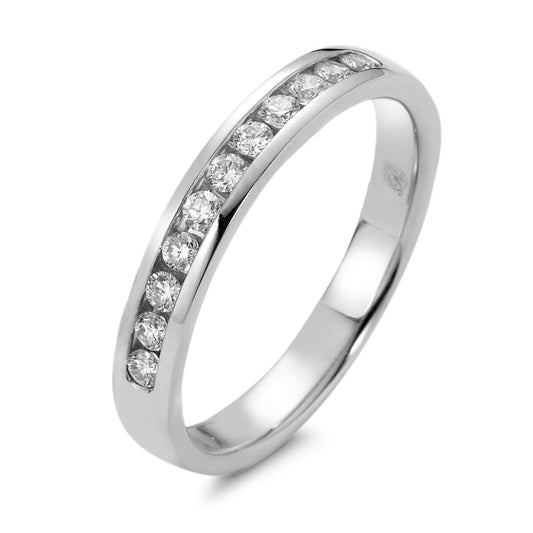 Memory ring 750/18K hvidguld Diamant 0.25 ct, 11 Sten , w-si