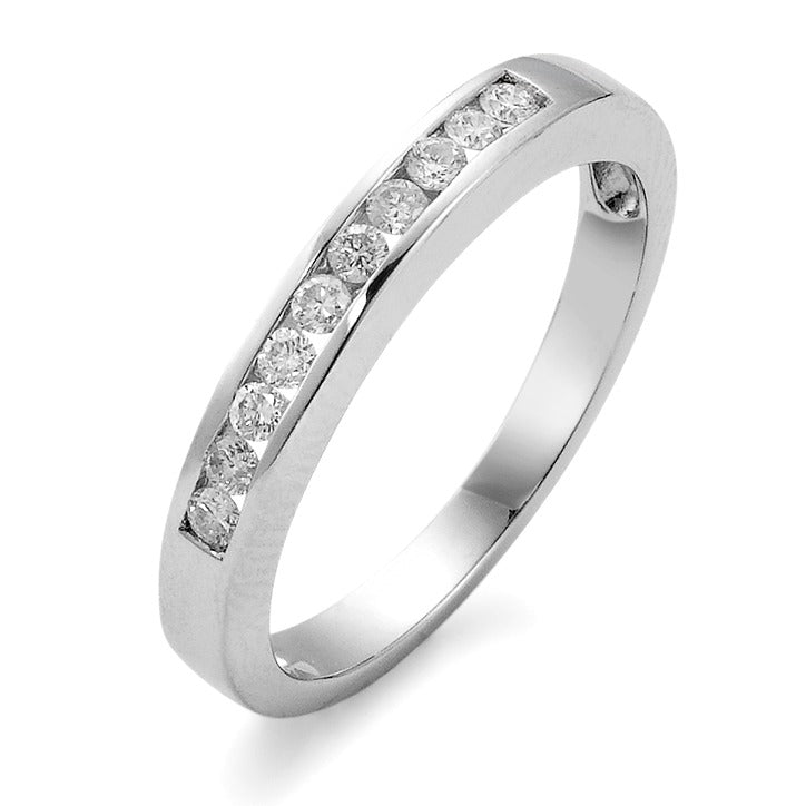 Memory ring 750/18K hvidguld Diamant 0.23 ct, 10 Sten , w-pi1