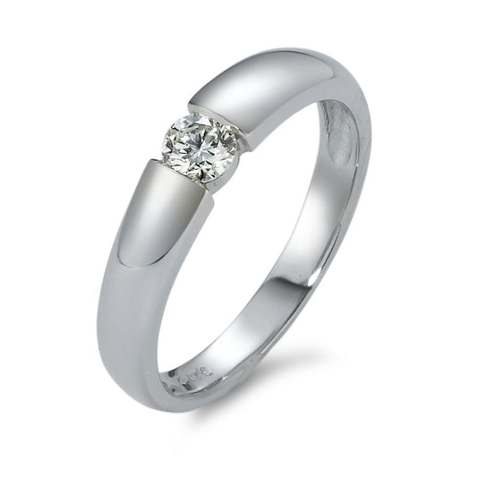 Solitaire ring 750/18K hvidguld Diamant 0.20 ct, vsi Ø3.5 mm