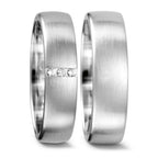 Partnerringe 750/18K hvidguld