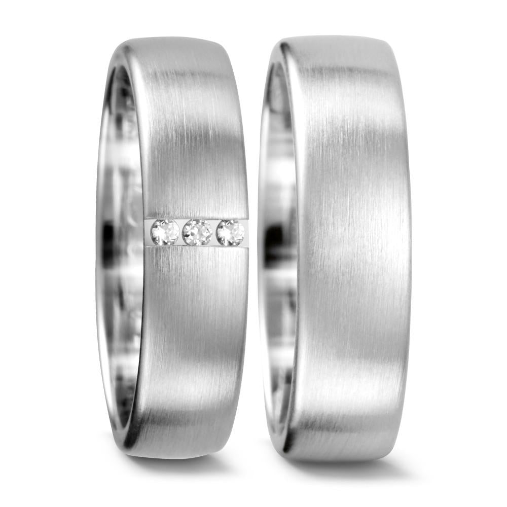 Partnerringe 750/18K hvidguld