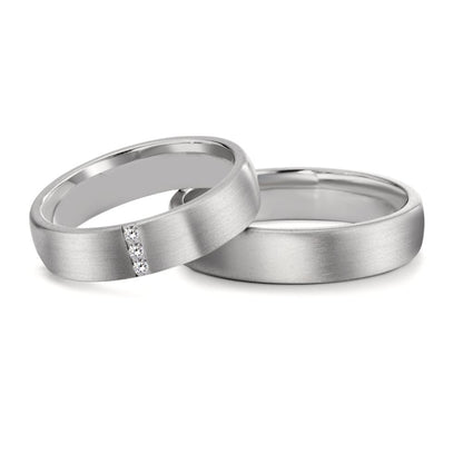 Partnerringe 750/18K hvidguld