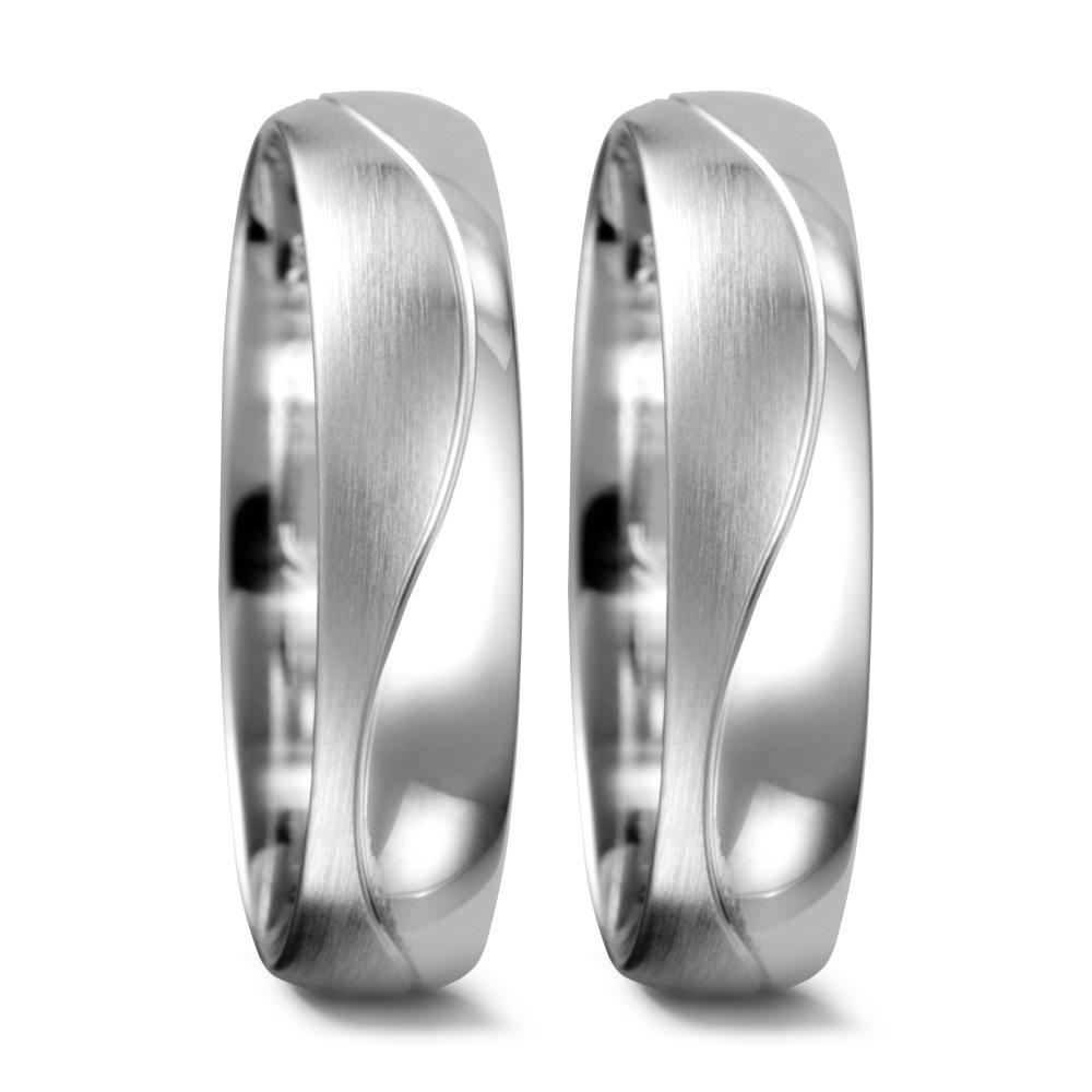 Partnerringe 750/18K hvidguld