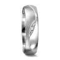 Partnerringe 750/18K hvidguld Diamant 0.02 ct, 3 Sten , tw-vsi