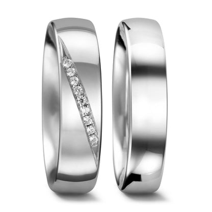 Partnerringe 750/18K hvidguld