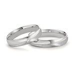 Partnerringe 750/18K hvidguld