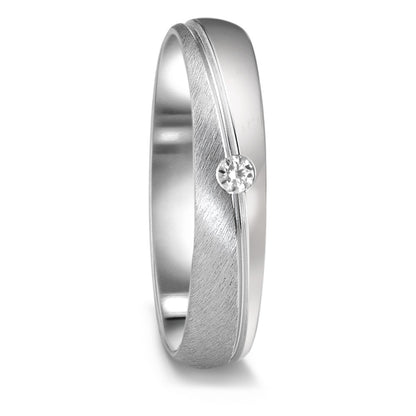 Partnerringe 750/18K hvidguld Diamant 0.04 ct, tw-vsi