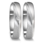 Partnerringe 750/18K hvidguld
