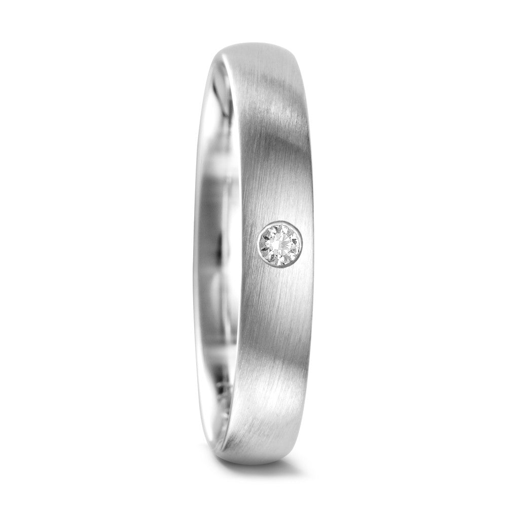 Partnerringe 750/18K hvidguld Diamant 0.04 ct, tw-vsi