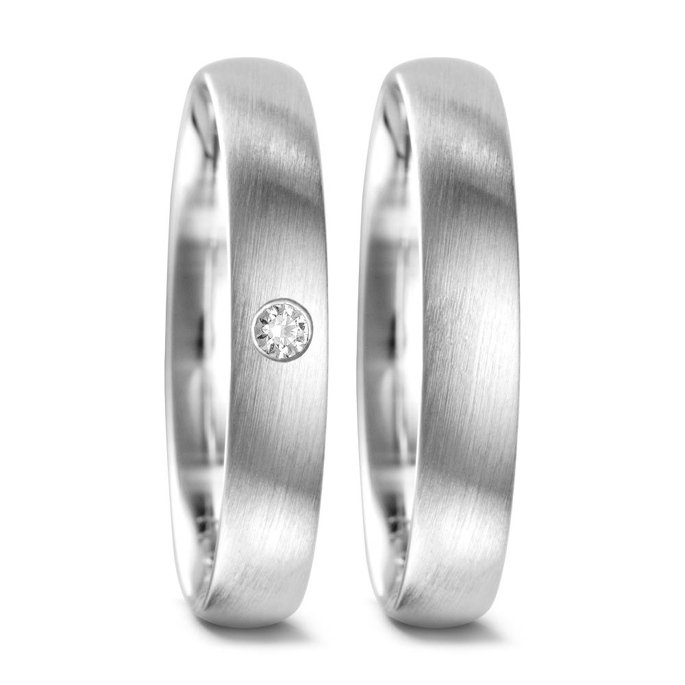 Partnerringe 750/18K hvidguld