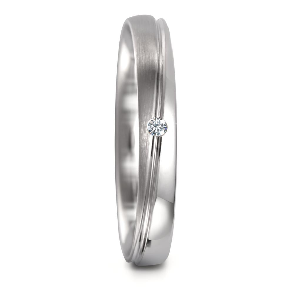 Partnerringe 750/18K hvidguld Diamant 0.02 ct, tw-vsi