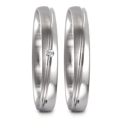 Partnerringe 750/18K hvidguld