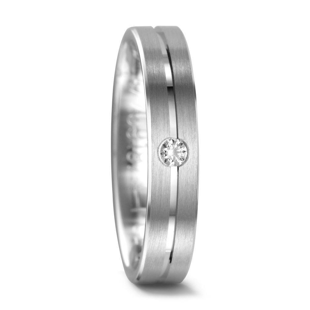 Partnerringe 750/18K hvidguld Diamant 0.04 ct, tw-vsi