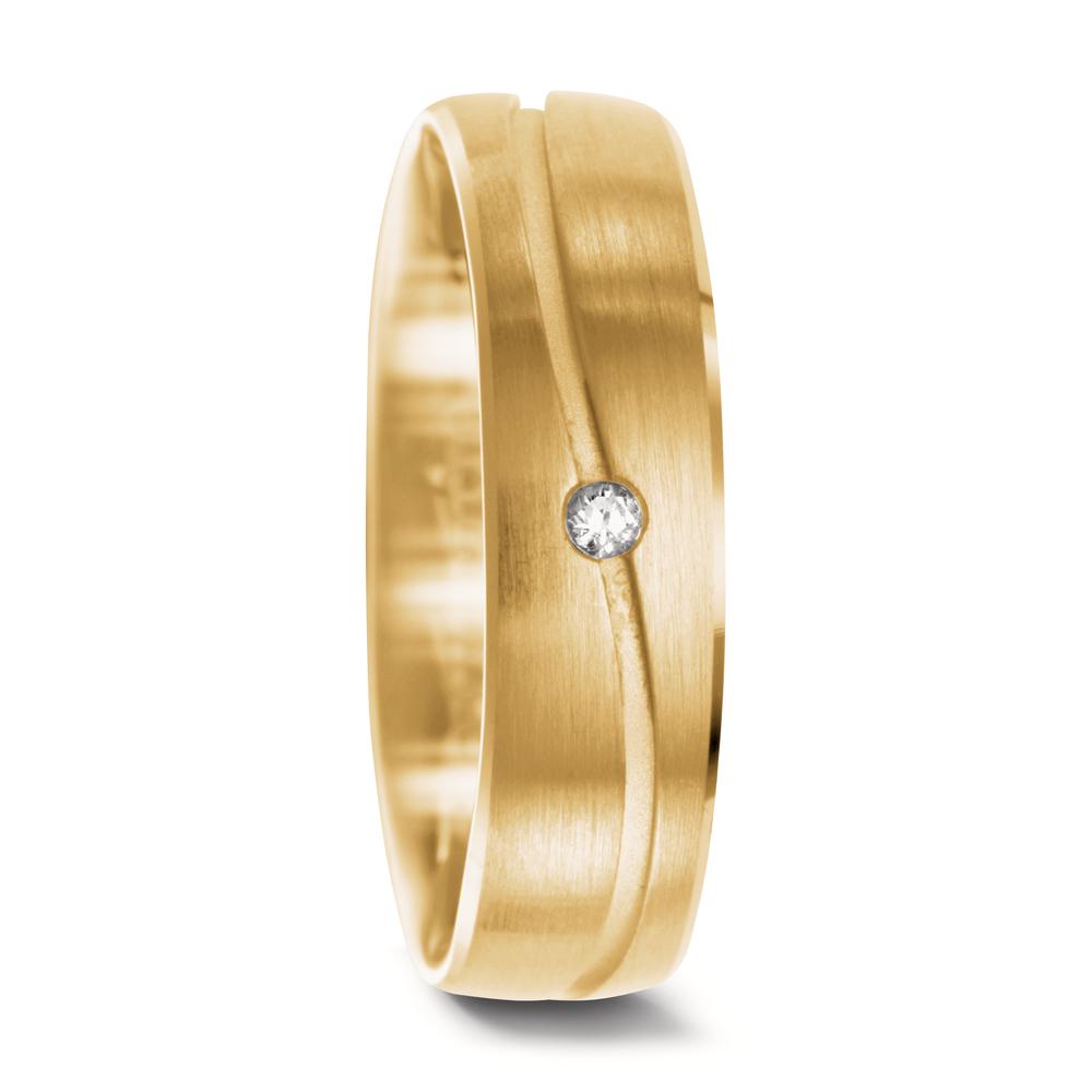 Partnerringe 750/18K guld Diamant 0.02 ct, w-si