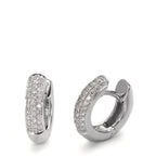 Click kreoler 750/18K hvidguld Diamant 0.30 ct, 60 Sten , w-si