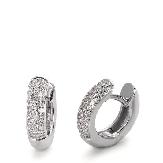 Click kreoler 750/18K hvidguld Diamant 0.30 ct, 60 Sten , w-si