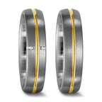Ringe 950 palladium, 750/18K guld