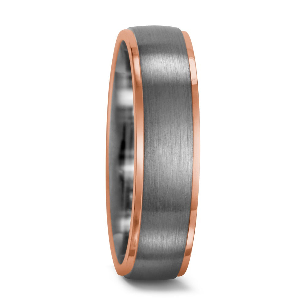 Ringe 950 palladium, 750/18K rødguld