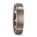 Ringe 950 palladium, 750/18K rødguld Diamant 0.025 ct, 5 Sten , tw-vsi