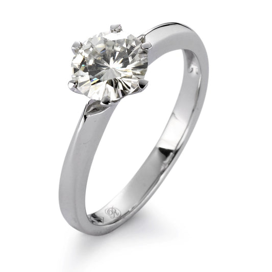 Solitaire ring 750/18K hvidguld Moissanite