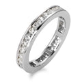 Memory ring 750/18K hvidguld Moissanite