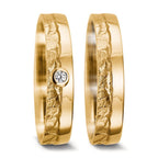 Partnerringe 750/18K guld Diamant 0.037 ct, w-si
