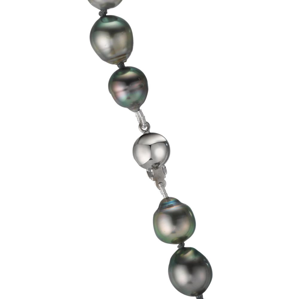 Collier 750/18K hvidguld Tahitisk perle 9-10 mm 45 cm