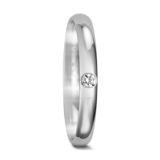 Partnerringe 750/18K hvidguld Diamant 0.05 ct, w-si