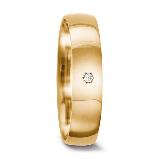 Partnerringe 750/18K guld Diamant 0.01 ct, tw-vsi