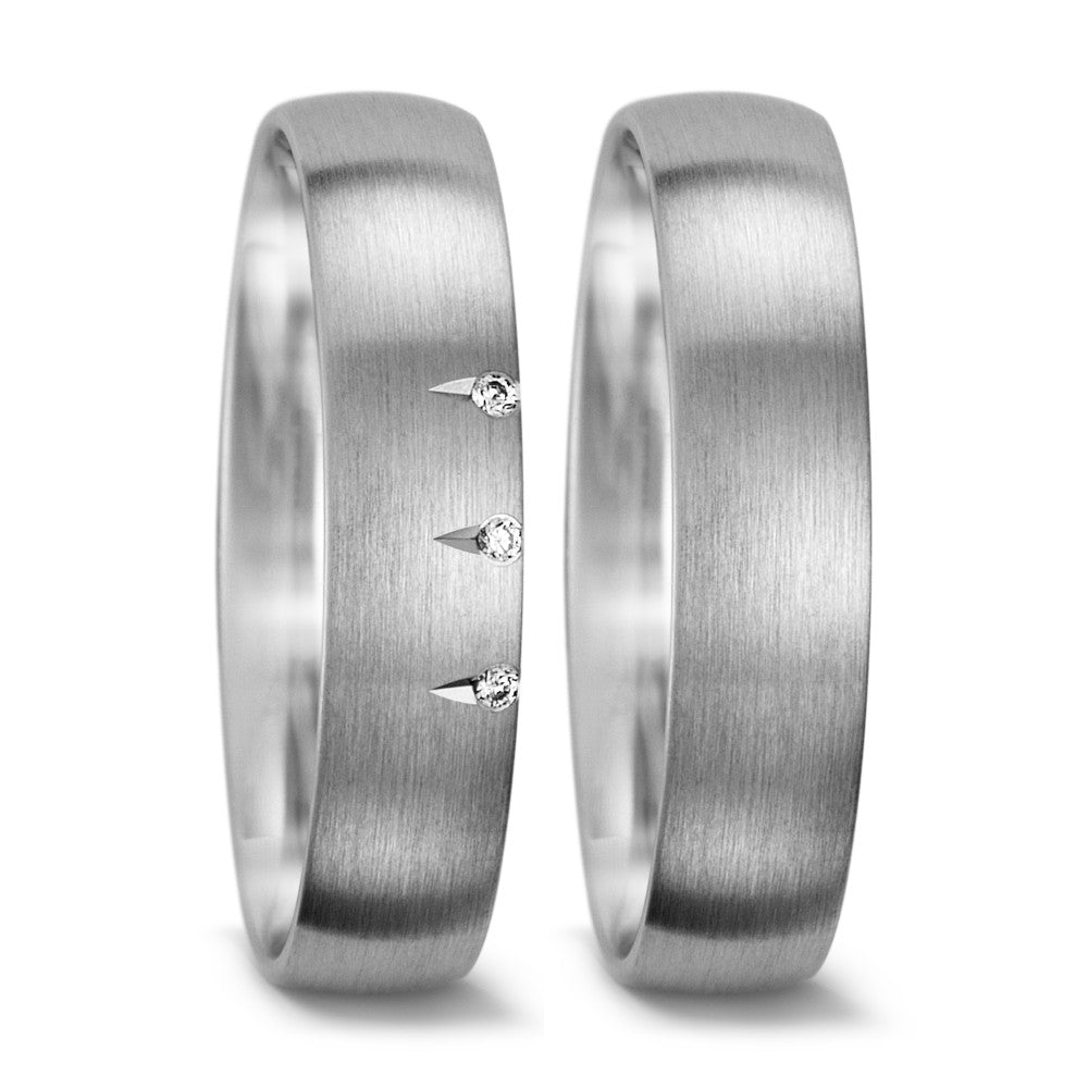 Partnerringe 750/18K hvidguld