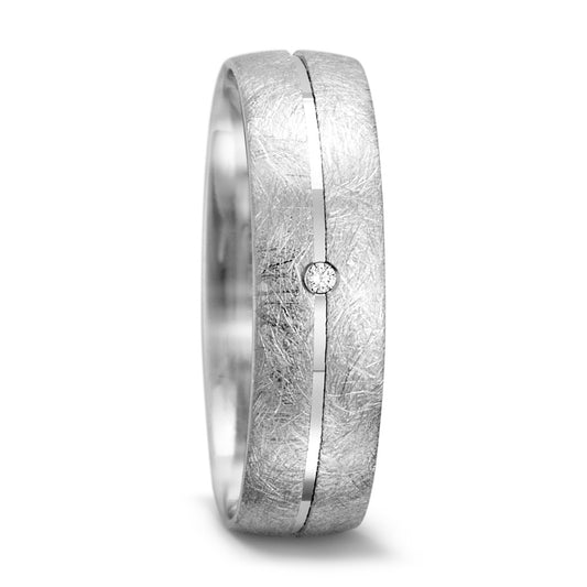 Partnerringe 750/18K hvidguld Diamant 0.01 ct, tw-vsi