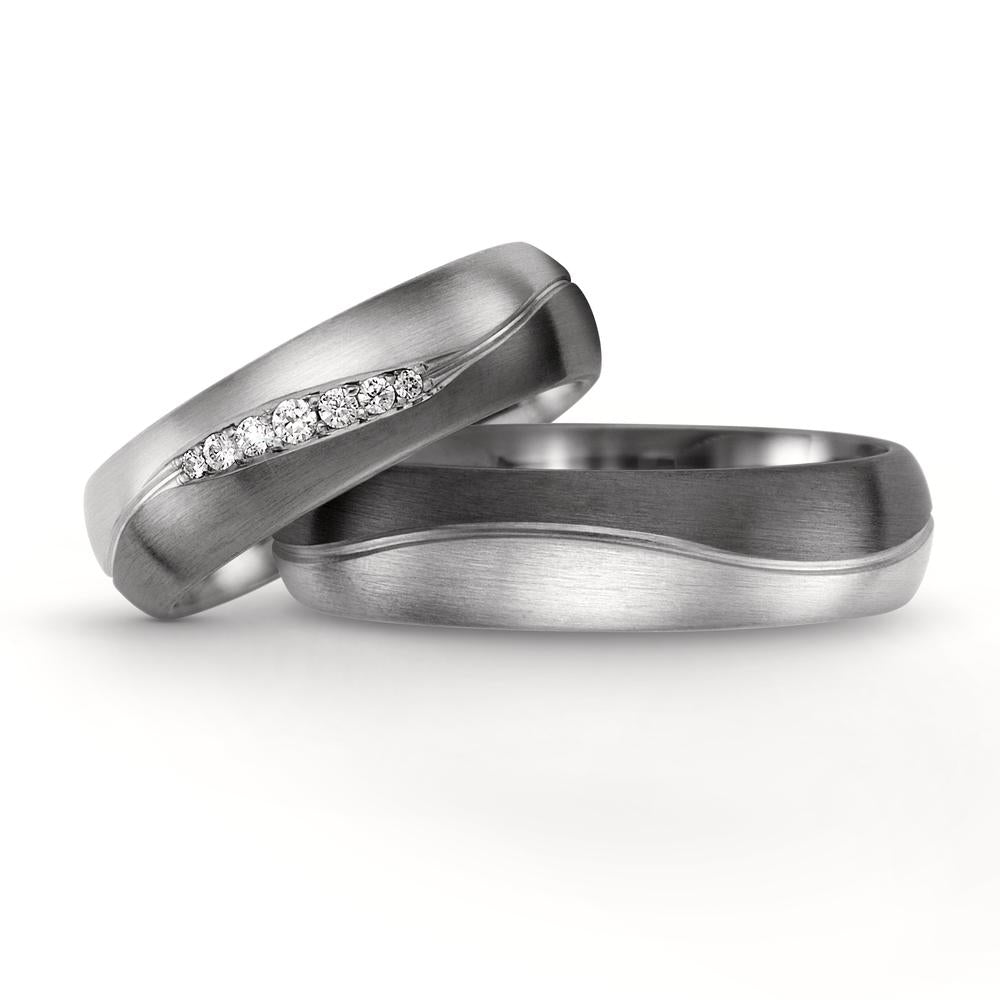 Partnerringe 500 palladium, 375/9K hvidguld