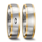 Partnerringe 750/18K hvidguld, 750/18K guld