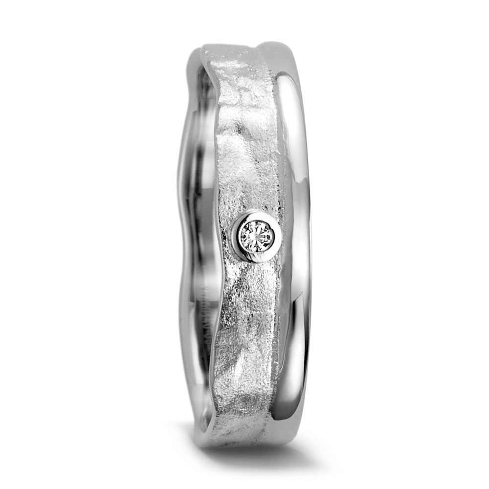 Partnerringe 750/18K hvidguld Diamant 0.025 ct, w-si