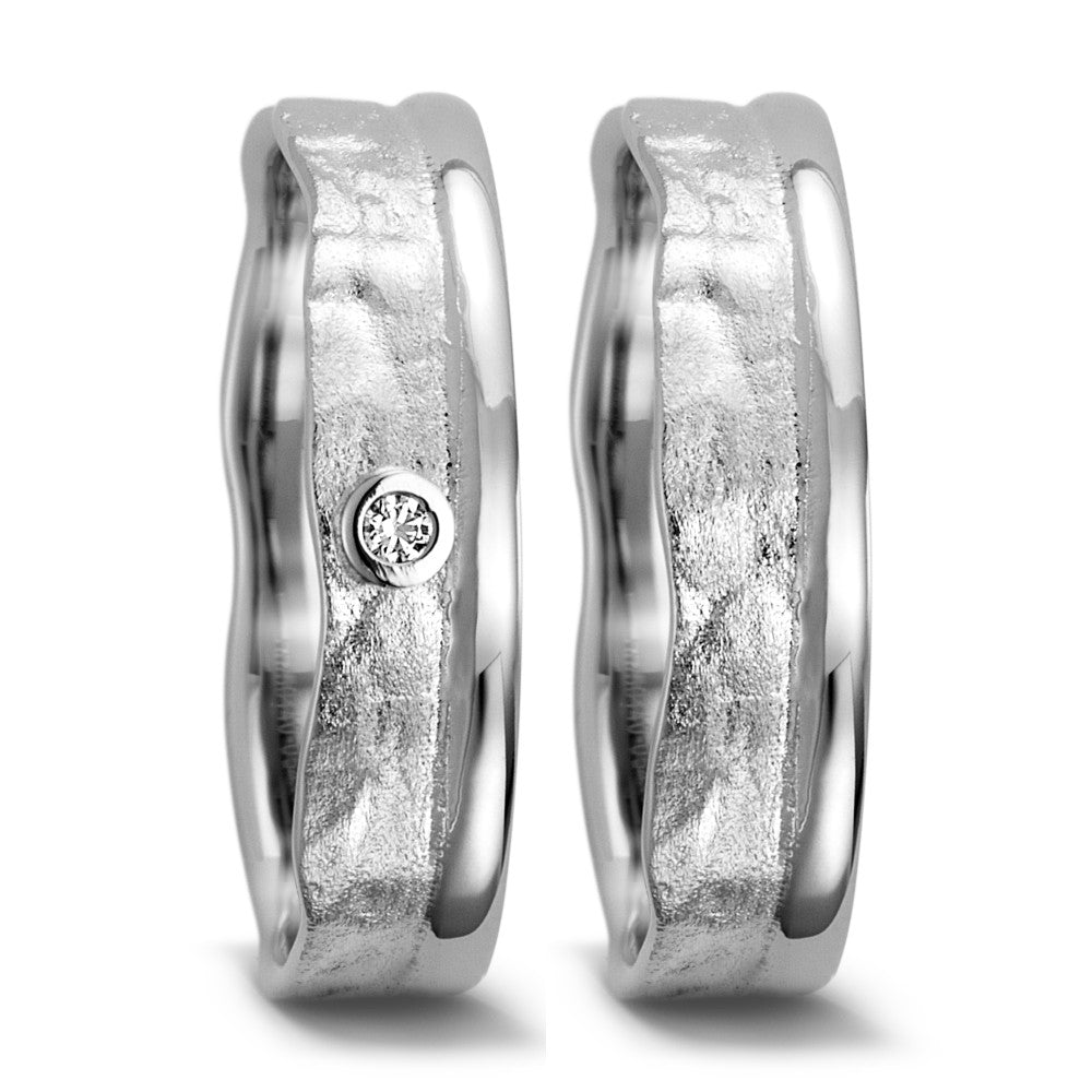 Partnerringe 750/18K hvidguld