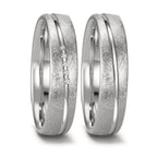 Partnerringe 750/18K hvidguld Diamant 0.025 ct, 5 Sten , tw-si