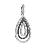 Vedhæng 750/18K hvidguld Diamant sort , 0.52 ct, 104 Sten , [Brillant], tw-vsi