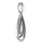 Vedhæng 750/18K hvidguld Diamant sort , 0.52 ct, 104 Sten , [Brillant], tw-vsi