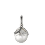 Vedhæng 750/18K hvidguld Diamant sort , 0.28 ct, 46 Sten , [Brillant], tw-vsi Ferskvands kulturperle hvid, 12 mm Ø14 mm