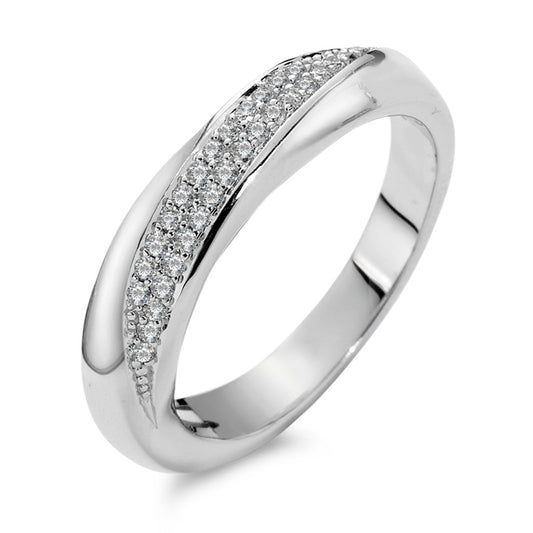 Ringe 750/18K hvidguld Diamant hvid , 0.20 ct, 40 Sten , [Brillant], w-si