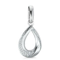 Vedhæng 750/18K hvidguld Diamant hvid , 0.19 ct, 38 Sten , [Brillant], w-si