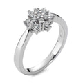 Ringe 750/18K hvidguld Diamant hvid , 0.33 ct, 13 Sten , [Brillant], w-si stjerne