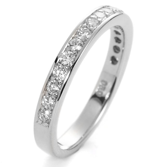 Memory ring 750/18K hvidguld Diamant hvid , 0.50 ct, 17 Sten , [Brillant], w-si