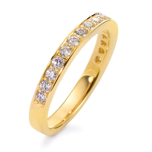 Memory ring 750/18K guld Diamant hvid , 0.50 ct, 17 Sten , [Brillant], w-si