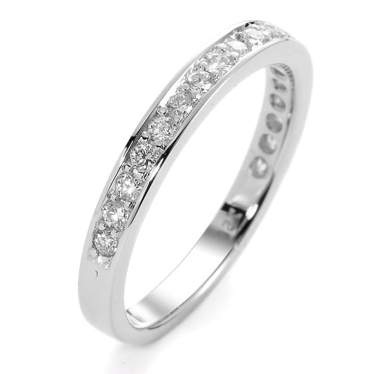 Memory ring 750/18K hvidguld Diamant hvid , 0.33 ct, 19 Sten , [Brillant], w-si