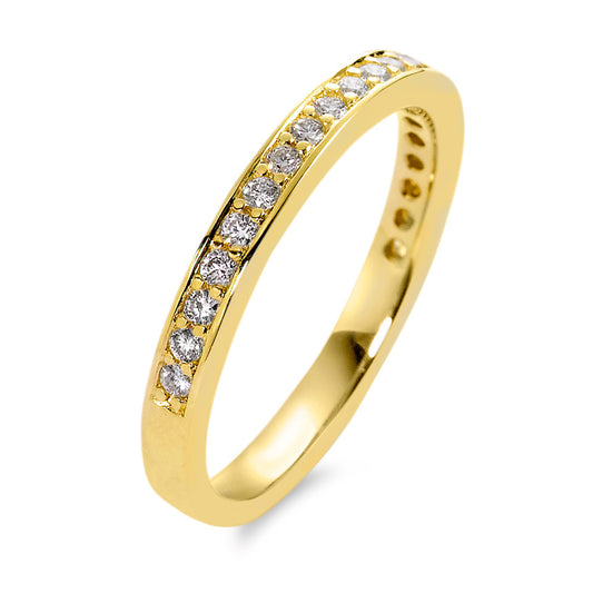 Memory ring 750/18K guld Diamant hvid , 0.25 ct, 21 Sten , [Brillant], w-si