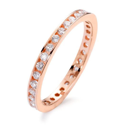 Memory ring 750/18K rødguld Diamant hvid , 0.50 ct, 42 Sten , [Brillant], w-si