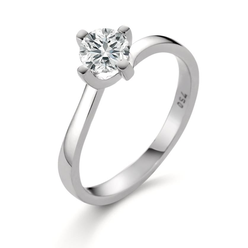 Solitaire ring 750/18K hvidguld Diamant hvid , 0.25 ct, [Brillant], w-si