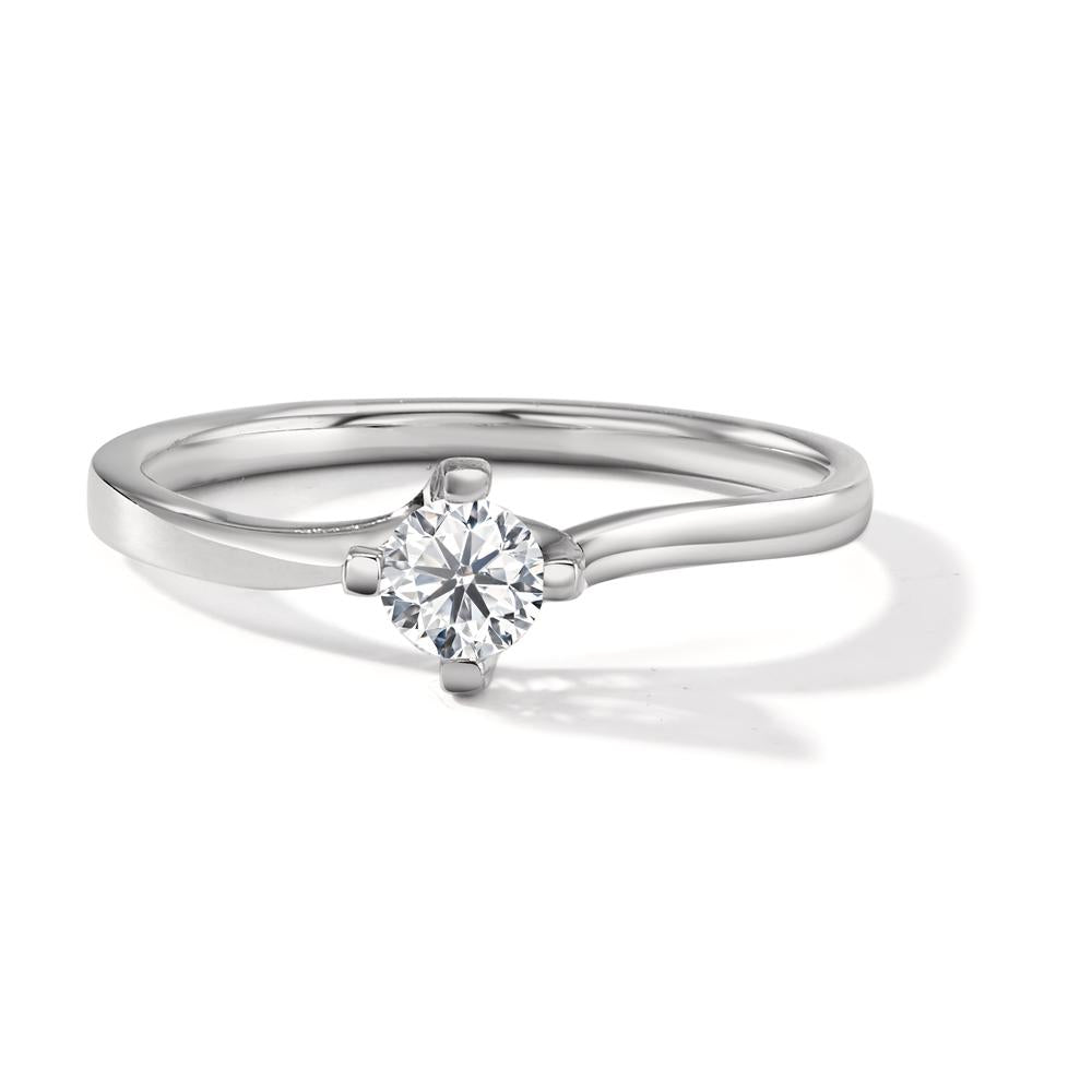 Solitaire ring 750/18K hvidguld Diamant hvid , 0.25 ct, [Brillant], w-si
